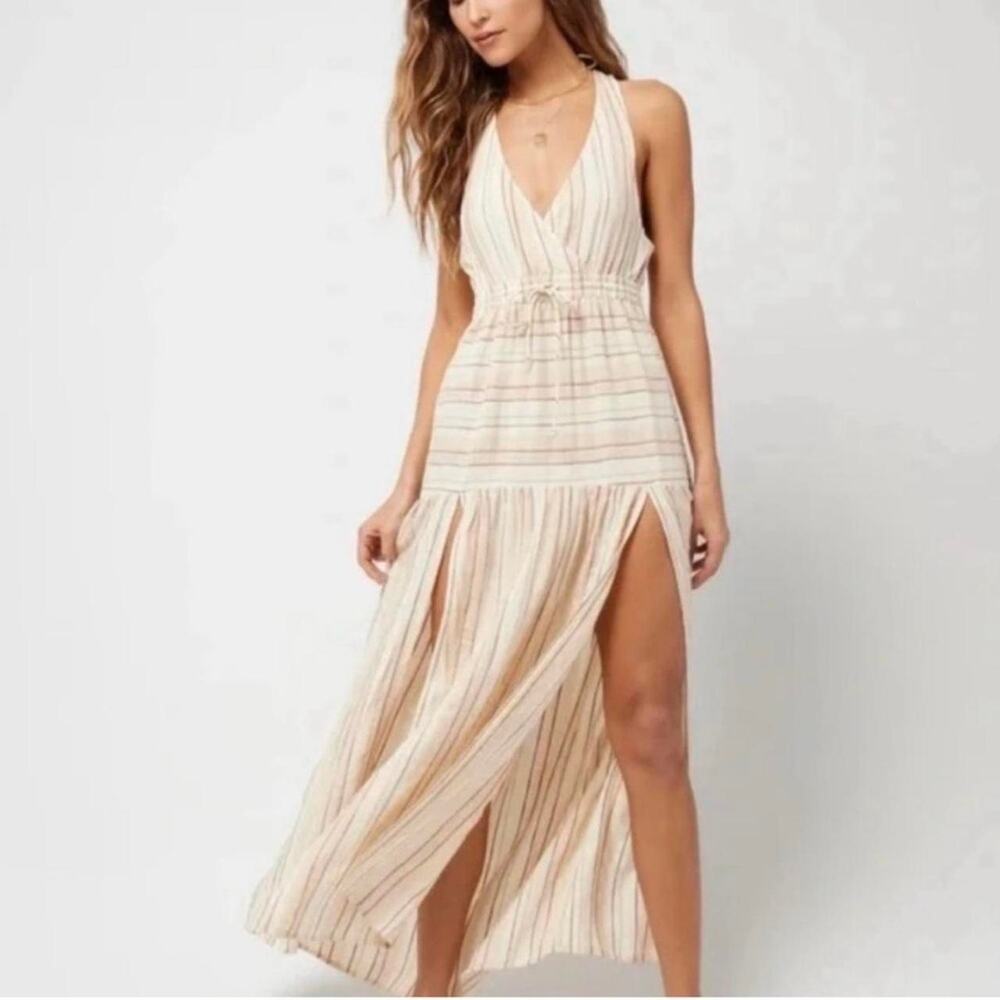 New lspace cream maxi dress